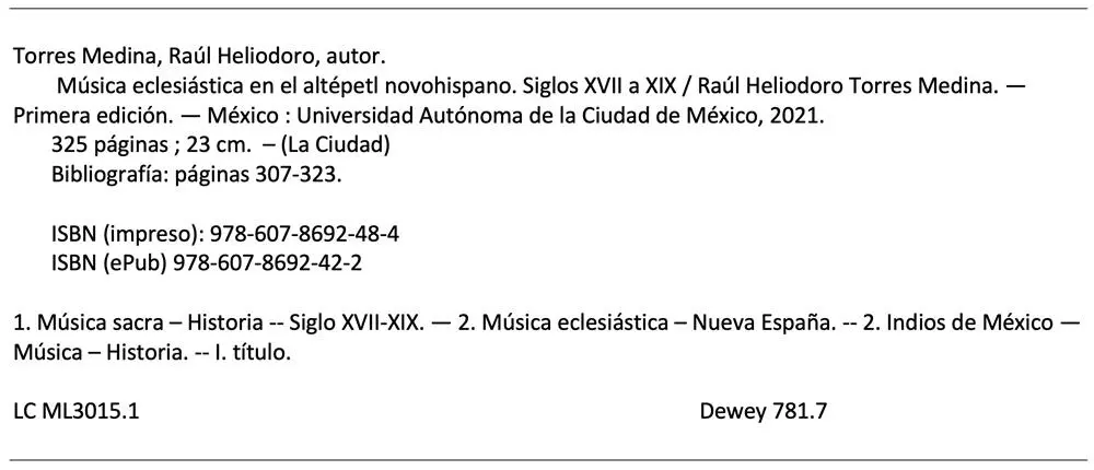 Música eclesiástica en el altépetl novohispano Siglos XVII a XIX Primera - фото 4