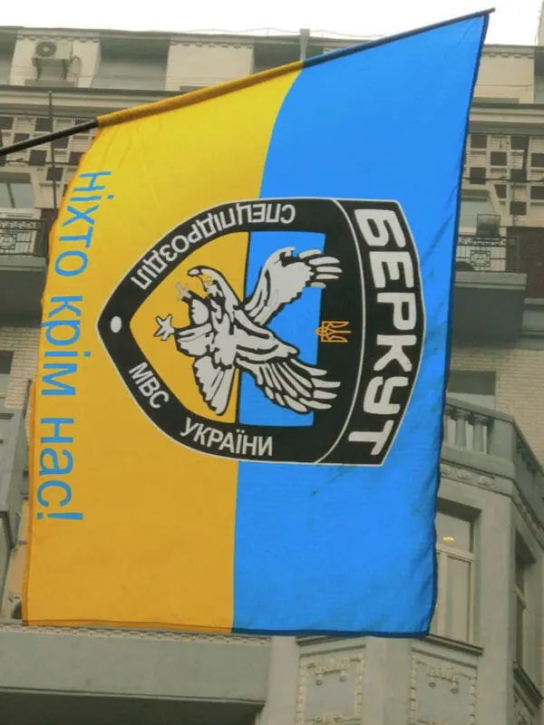 Флаг Беркута развивающийся на Грушевского Обострение Последствия стальных - фото 23