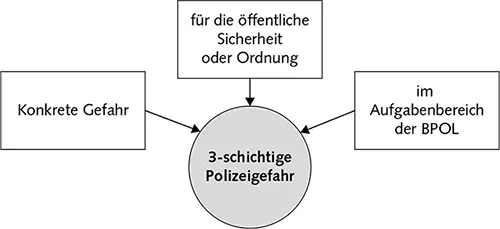 3schichtige Polizeigefahr Konkrete Gefahr Gefahr im Einzelfall Eine - фото 6