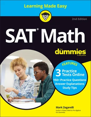 Mark Zegarelli SAT Math For Dummies with Online Practice обложка книги