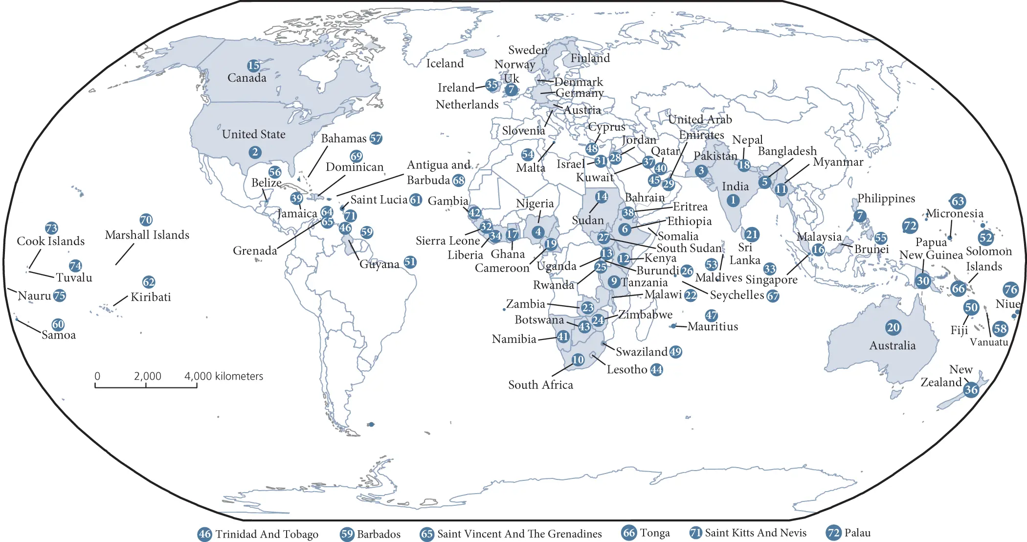 Figure 32 Global English Places where English has one or more of the - фото 6
