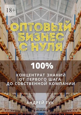 Андрей Гук Оптовый бизнес с нуля. 100% концентрат знаний от первого шага к собственной компании обложка книги