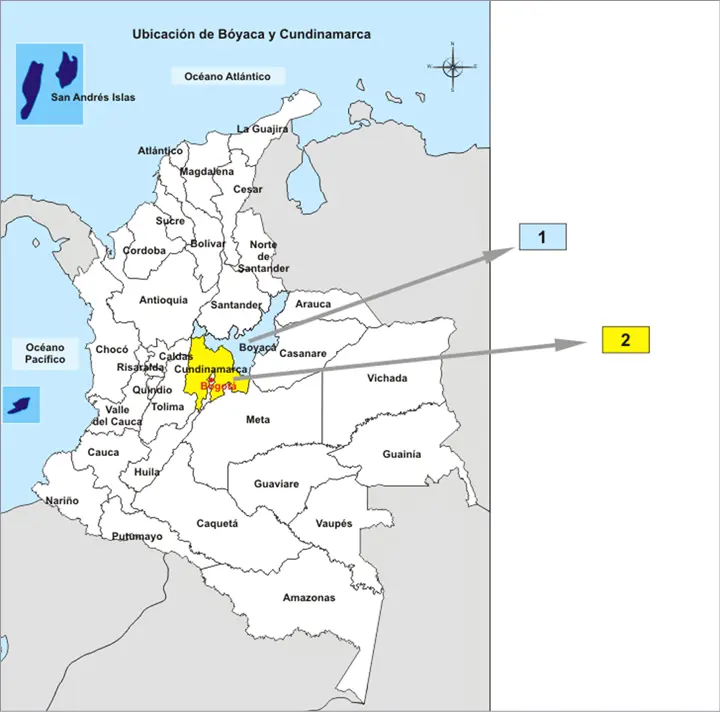 Figura 1 Mapa con la división política de Colombia Ubicación de los - фото 9