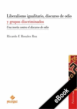 RIcardo Rosales Liberalismo igualitario, discurso de odio y grupos discriminados обложка книги
