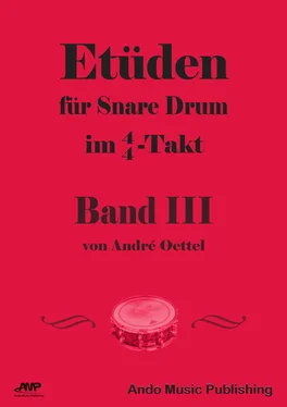 André Oettel Etüden für Snare Drum im 4/4-Takt - Band 3 обложка книги