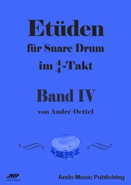 André Oettel Etüden für Snare-Drum im 4/4-Takt - Band 4 обложка книги