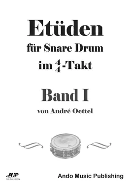 André Oettel Etüden für Snare Drum im 4/4-Takt - Band 1 обложка книги