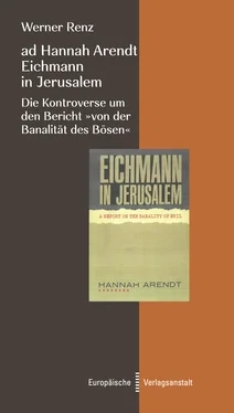 Werner Renz ad Hannah Arendt - Eichmann in Jerusalem обложка книги