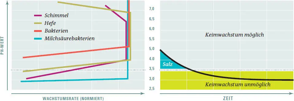 Links Das Wachstum von Keimen ist stark vom pHWert beeinflusst Die meisten - фото 222