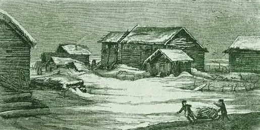 Архангельск место рождения Ломоносова в селе Денисовка Ксилография 1879 г - фото 2