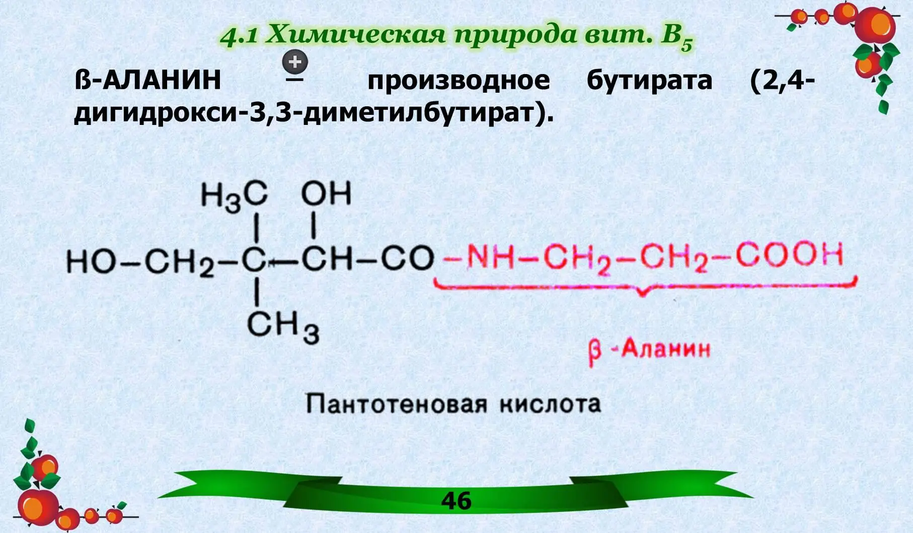 42 Кофермент А 43 Биологическая роль вит В 5 - фото 23