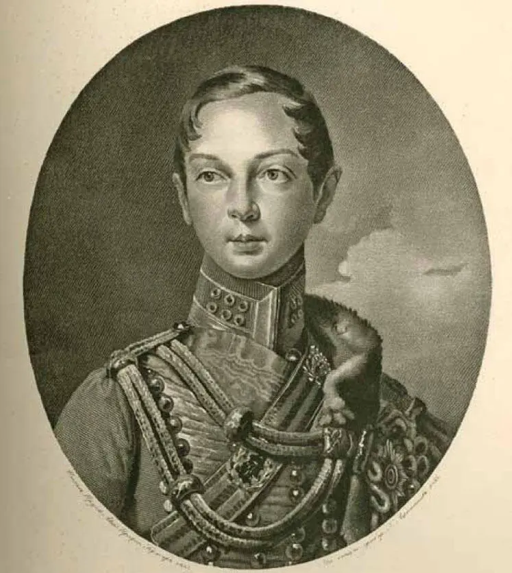 Цесаревич Александр Николаевич С гравюры Ф Крюгера 1833 г Совершенное - фото 26