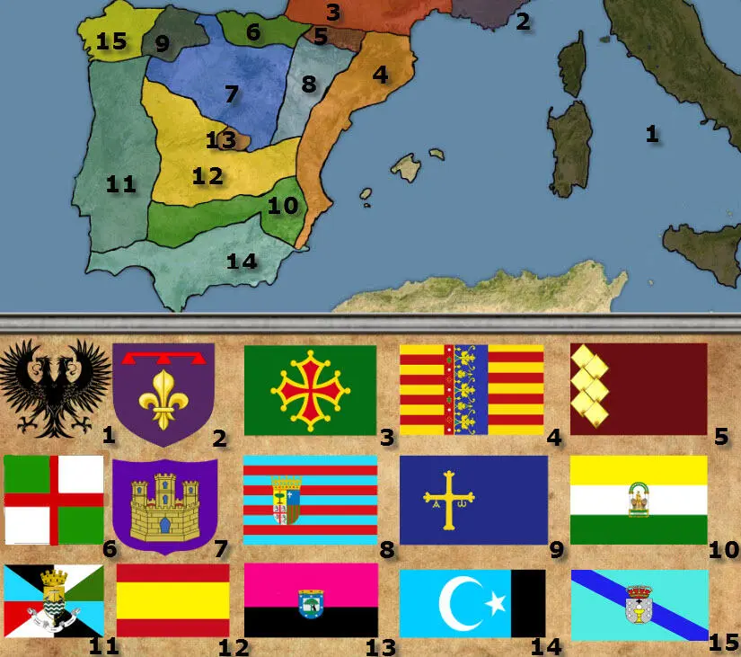 Рис 1 Карта Постапокалиптическая Испании и Юга Франции Список стран 1 - фото 1