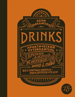 Адам Макдауэлл Drinks. Практический путеводитель. Крепкий алкоголь. Коктейли. Вино & пиво обложка книги