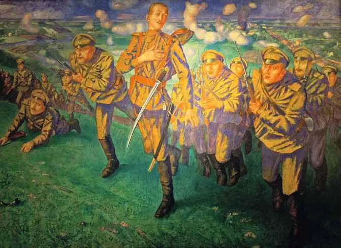 На линии огня Художник К ПетровВодкин 1916 г 19 апреля противник - фото 25