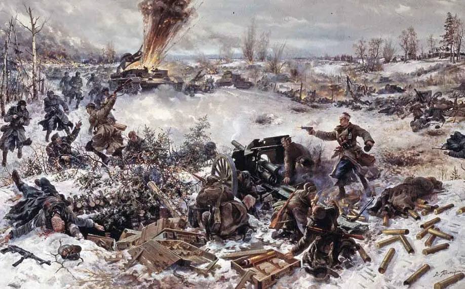 Артиллерия в битве за Москву под Волоколамском в декабре 1941 г В Памфилов - фото 31