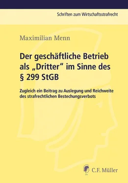 Maximilian Menn Der geschäftliche Betrieb als Dritter im Sinne des § 299 StGB обложка книги