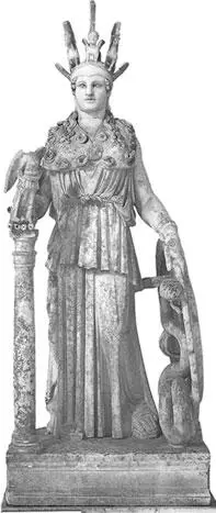 Афина Варвакион Римская мраморная копия III в с культовой статуи Афины - фото 155