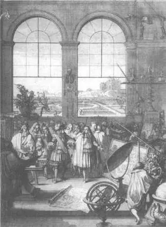 Визит Людовика XIV в Академию в 1671 году гравюра Себастьяна Леклерка В - фото 3