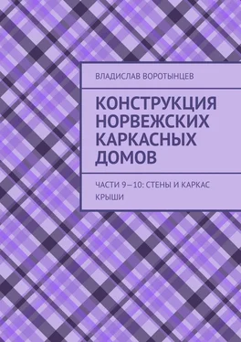 Владислав Воротынцев Конструкция норвежских каркасных домов. Части 9–10: Стены и каркас крыши обложка книги