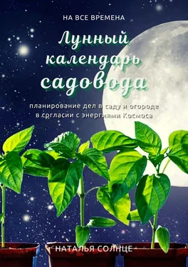 Наталья Солнце Лунный календарь садовода. Планирование дел в саду и огороде в согласии с энергиями Космоса обложка книги