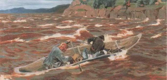В лодке Смельчаки 1914 Томский художественный музей Весна в Финляндии - фото 8