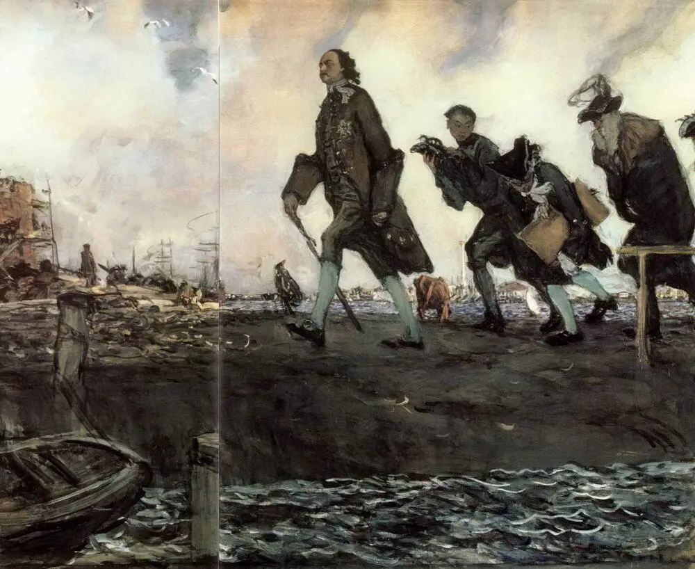 Похищение Европы 1910 Холст темпера гуашь уголь 80 х 100 см - фото 80