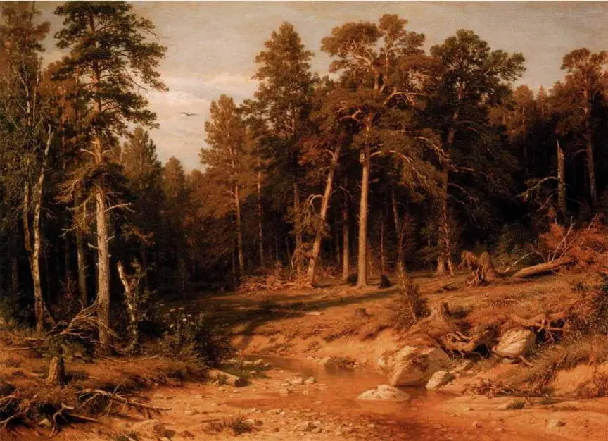 Сосновый бор Мачтовый лес в Вятской губернии 1872 Холст масло 117 х 165 - фото 36