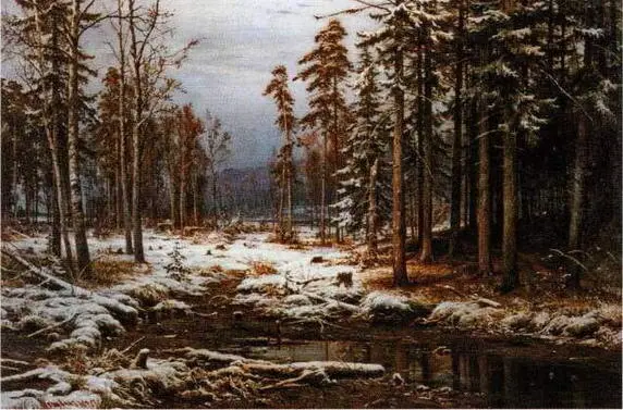 Первый снег 1875 Холст масло 140 х 220 см Киевский музей русского - фото 39