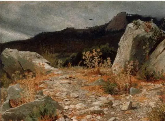 Горная дорожка Крым Этюд 1879 Бумага на картоне масло 297 х 394 см - фото 48