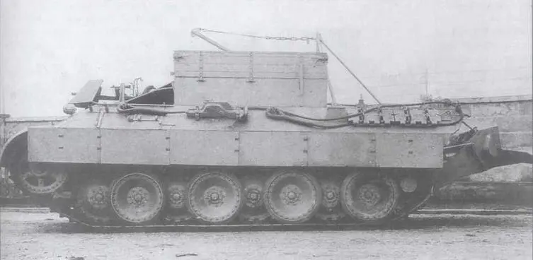Один из первых вариантов Bergepanther AusfG на базе Пантеры AusfD с - фото 45