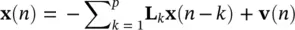 where n is the discretetime index p is the prediction order v n is - фото 256