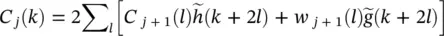 where w j 1 are the wavelet coefficients at the scale j 1 defined later - фото 182