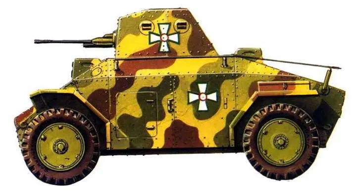 Бронеавтомобиль Csaba 1940 год Легкий танк Toldi I 1я танковая дивизия - фото 67