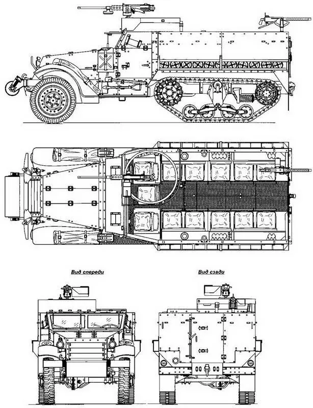 M3А1 HalfTrack Personel Carrier Установка пулемета Browning М1919А4 на - фото 26