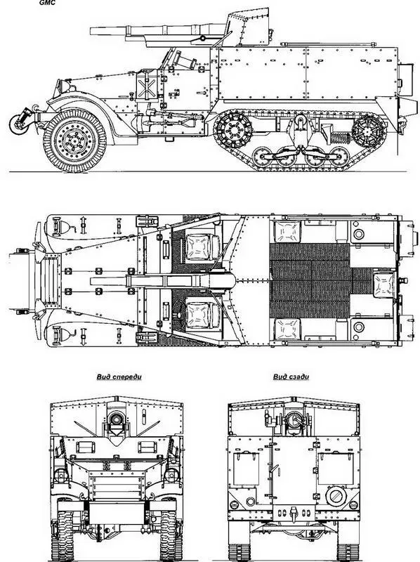 М3 75 mm GMC Эту машину стандартизировали под обозначением М6 37 mm Gun Motor - фото 41