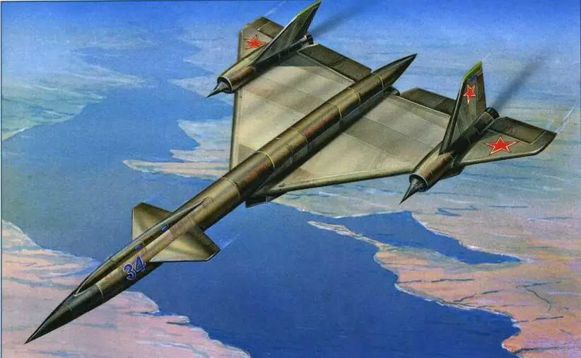 Рисунок варианта самолета Т4 с компоновкой подобной SR71 26 по схеме на стр - фото 47