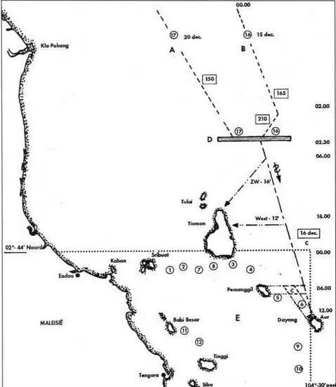 Район гибели O16 и KXVII и плавание К де Вольфа Индонезийские охотники за - фото 133