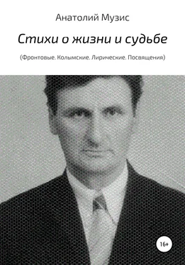 Анатолий Музис Стихи о жизни и судьбе. Фронтовые, Колымские. Лирические. Посвящения обложка книги