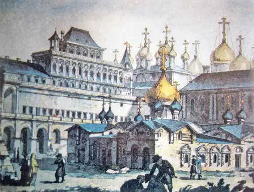 Вид на собор Спаса на Бору и Теремной дворец Конец XVIII в В этой обстановке - фото 5