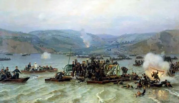 Переправа русской армии через Дунай у Зимницы 15 июня 1877 года Художник Н Д - фото 46