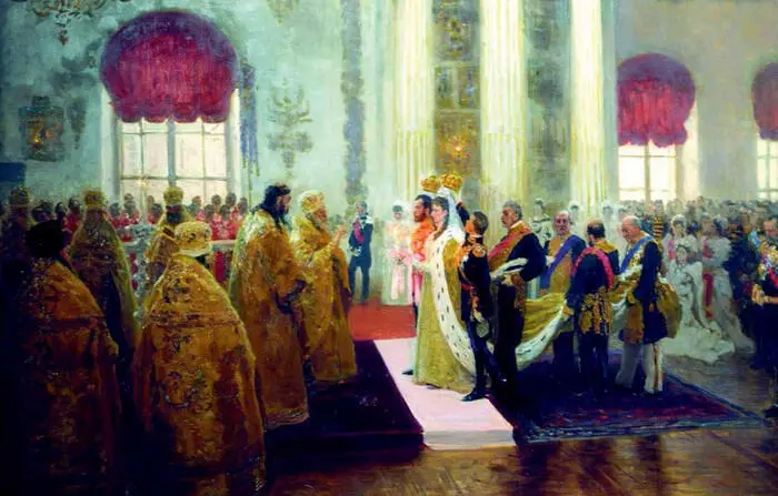 Свадьба императора Николая II и великой княгини Александры Фёдоровны Художник - фото 10