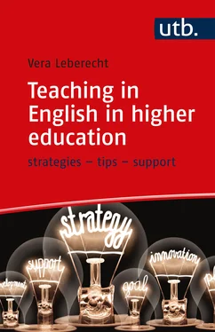 Vera Zegers-Leberecht Teaching in English in higher education обложка книги
