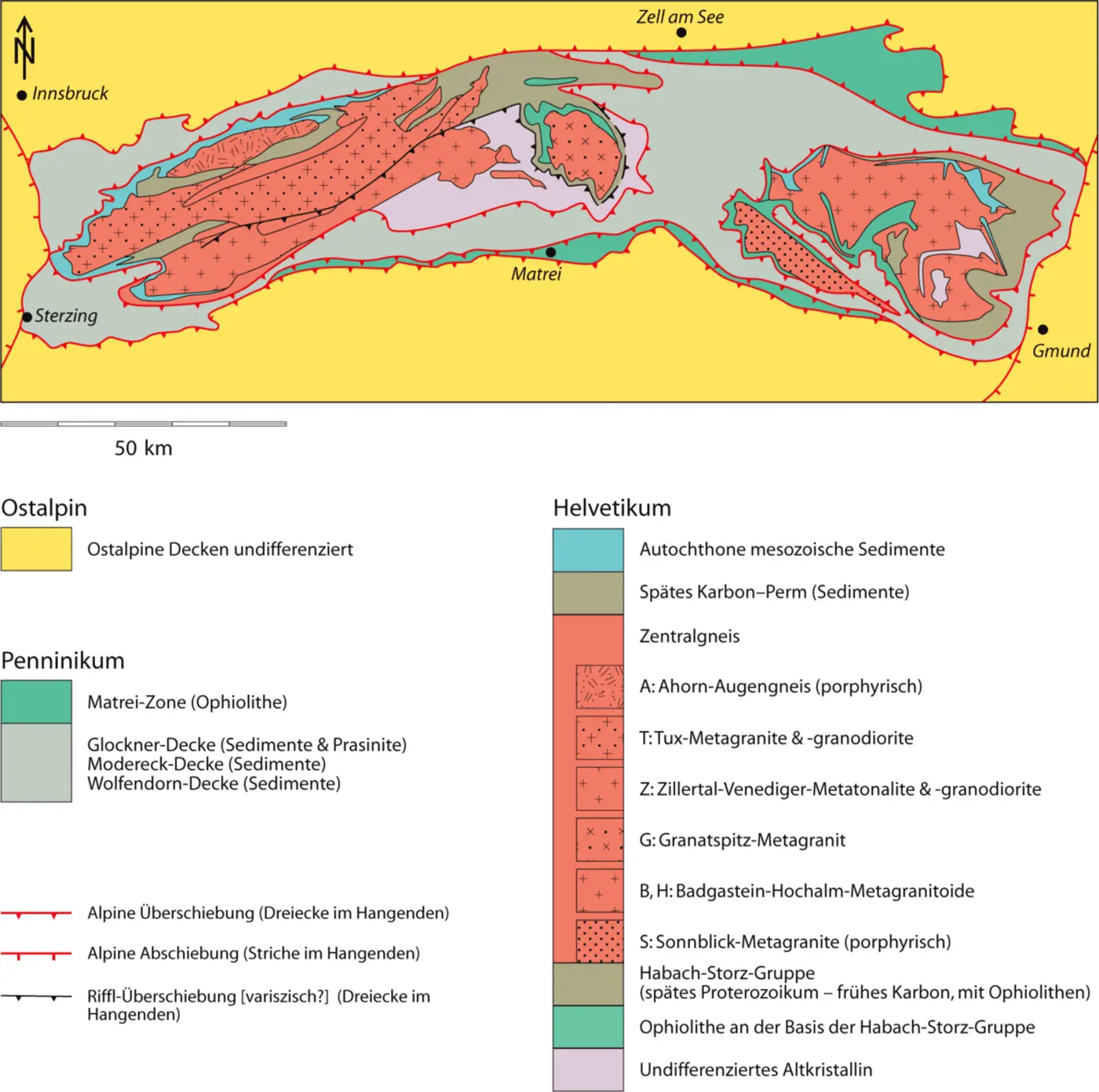 28 Geologische Karte des TauernKristallinaufbruches in den - фото 24