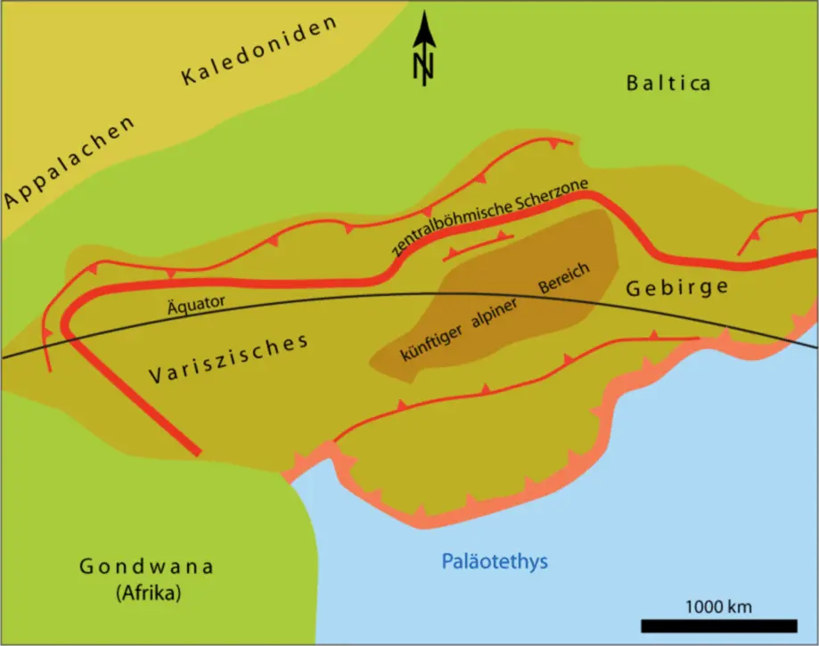 218 Das variszische Gebirge im Perm vor 290 Mio Jahren Die Grenze zur - фото 34