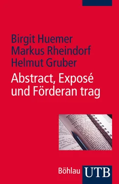 Markus Rheindorf Abstract, Exposé und Förderantrag обложка книги