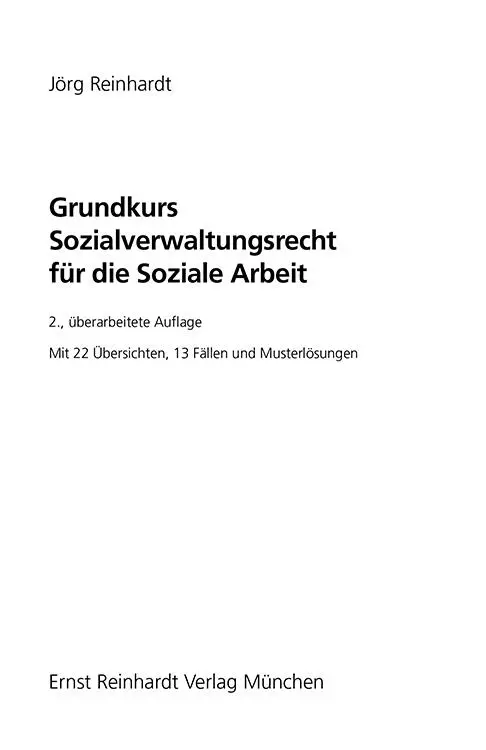 Prof Dr Jörg Reinhardt lehrt rechtliche Grundlagen der Sozialen Arbeit an der - фото 2