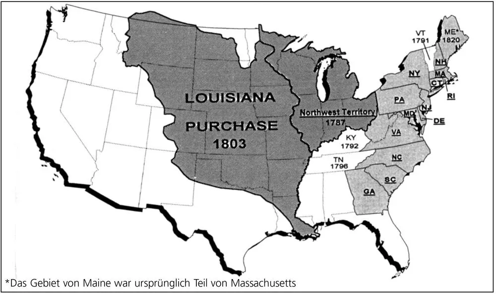 Karte 3 Die 13 Gründerstaaten und die territoriale Expansion bis 1803 Als - фото 9