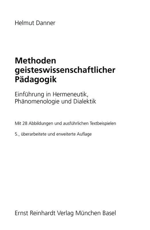 Helmut Danner Jg 1941 Promotion in Philosophie Habilitation in Pädagogik - фото 2