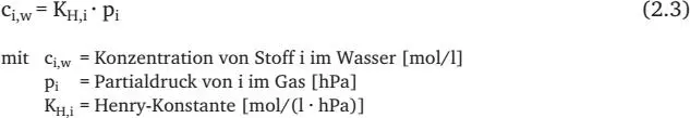 Die Löslichkeit eines Gases ist proportional zu dessen Partialdruck also - фото 15